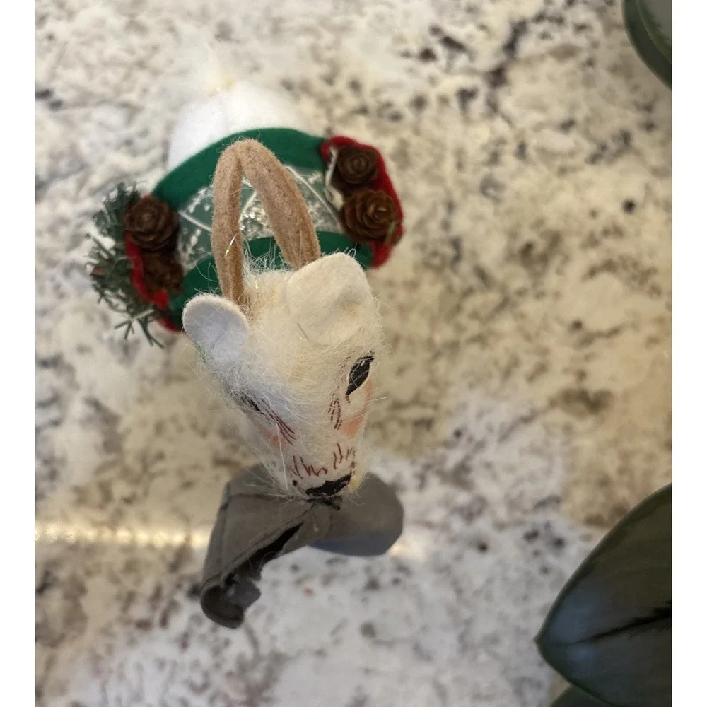 Annalee Christmas Santa and‎ Naughty Goat Dolls Damage Please read holidays